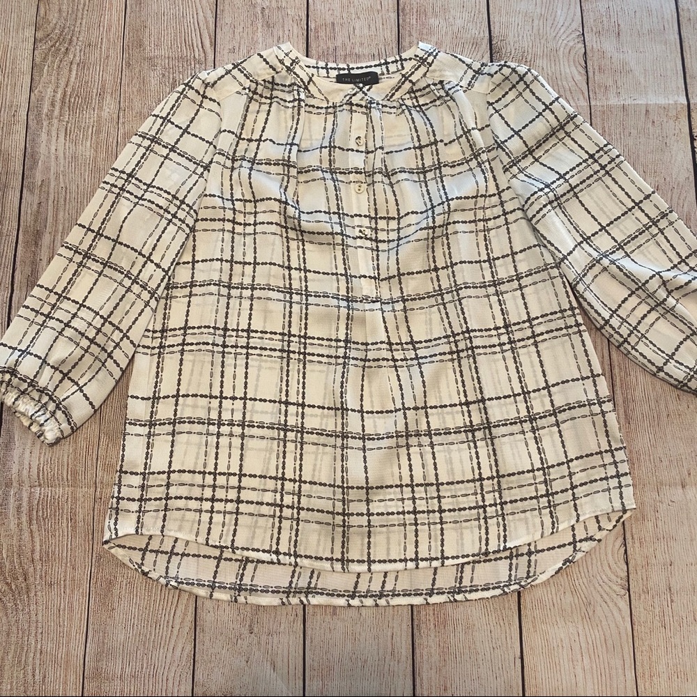 The Limited Dappled Plaid Blouse
